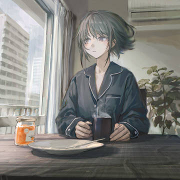 original, girl, pajamas / 朝靄とママレード