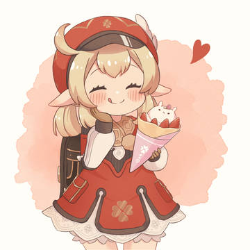 Genshin Impact, Klee (Genshin Impact), crepe / クレープの日🌸🍓