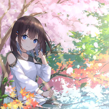 original, girl, flowers and girls / 春夏秋冬