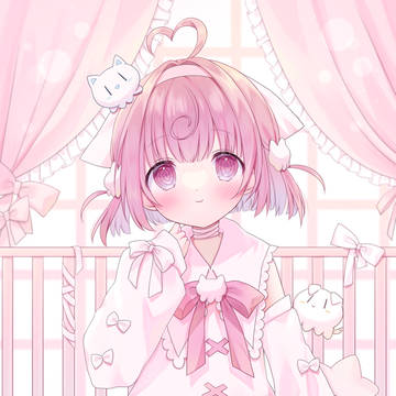 girl, virtual YouTuber, work illustration / ♡♡♡