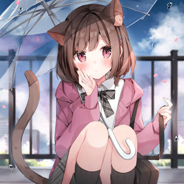 girl, original, cat ears / ないしょの話