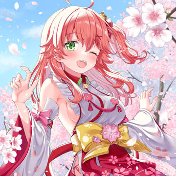 Sakura Miko, miko_Art, girl / さくらみこちゃん
