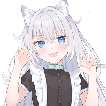 animal ears, girl, maid uniform / 🐺メイド