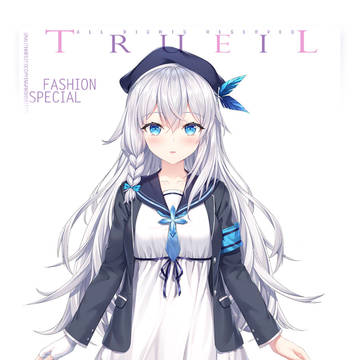 standing picture, girl, white hair / 希拉依Scillae