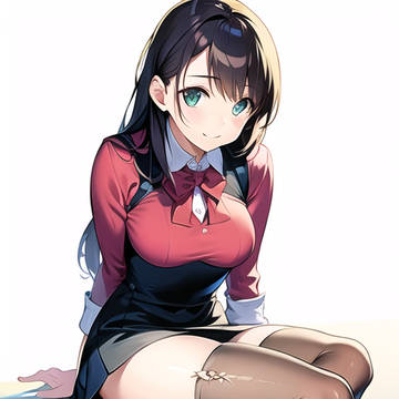 black tights, black stockings, tight / 「ん？」
