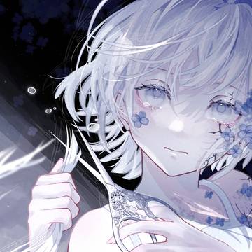 original, hydrangea, white hair / 衝迫