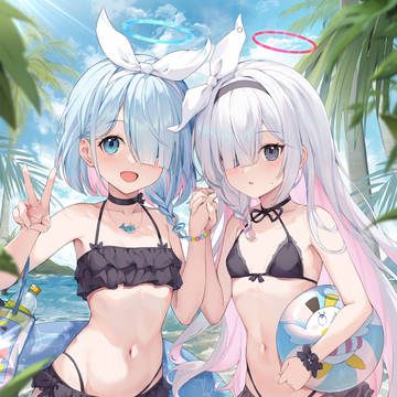 swimsuit, beach ball, Blue Archive / 誰から始めますか、 先生？