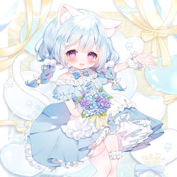 virtual YouTuber, virtual YouTuber, loli / 〖 お仕事 〗こよみ様 お誕生日イラスト