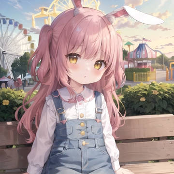 girl, bunny ears, small breasts / まだ帰りたくない…