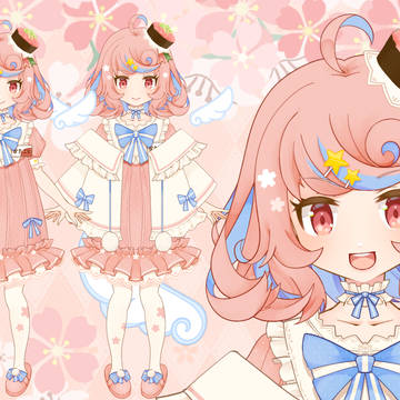 original, creation, character design / 【制作実績】片琴姫様【Live2d showcase】