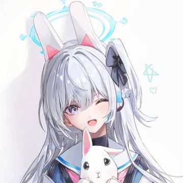 girl, young girl, Rabbit / 2 rabbits