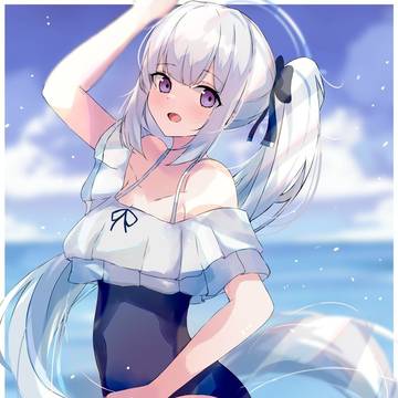 Blue Archive, Miyako Tsukiyuki, swimsuit / 水着ミヤコ