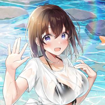 original, girl, swimsuit / 「こっちおいでよ～！」