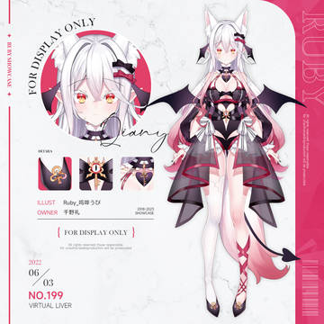 girl, demon, beast ears / No.199-VTuber Design Commission
