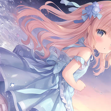 AI, young girl, girl / 空と明るい場所で
