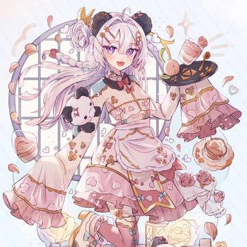 girl, original, beast ears / 🍑×🐼