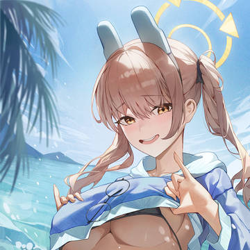 Blue Archive, Kazekura Moe, swimsuit / ブルアカ 風倉 モエ