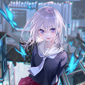 girl, C102, silver hair / 「いらっしゃいませ。ご注文は〇〇ですか？」