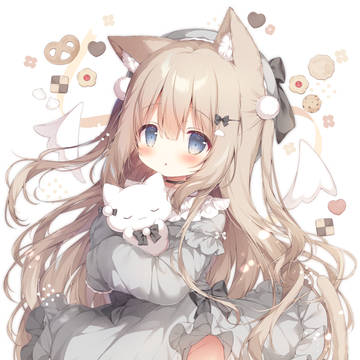 original, girl, animal ears / 🍪