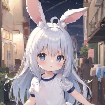 girl, bunny ears, loli / たいそうふく