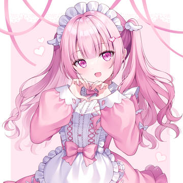 girl, twin ponytails, maid uniform / 👼💭