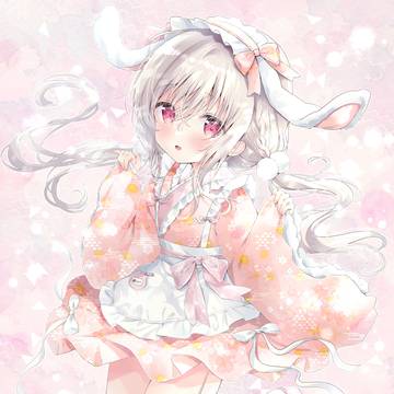 girl, original, white hair / 飴玉コン×コラボ米でます！！