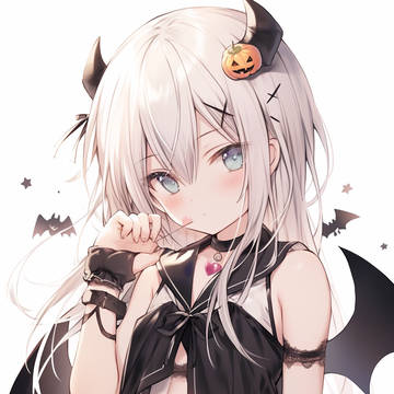 young girl, halloween, succubus / ハロウィン🎃