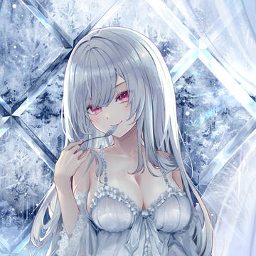 original, girl, white hair / Winter Rhapsody