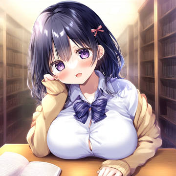 aI-generated illustration, girl, high school girl / 一緒に勉強中