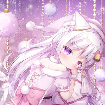 original, girl, loli / White Pink Christmas