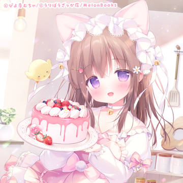 girl, cat ears, original 1000+ bookmarks / ぴよ寺むちゃ画集「ぴよぴゅありぃ」1/26発売です！