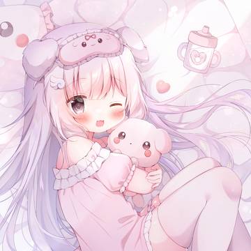 girl, loli, animal ears / 君と一緒におはよう💖