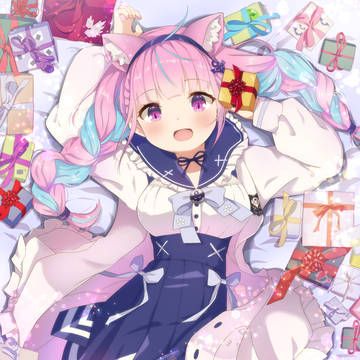 Minato Aqua fanart, Aqu-tan, Minato Aqua / ホロメンからのプレゼント