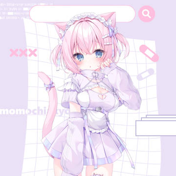 original, animal ears, pink hair / ジャージメイドあのちゃん