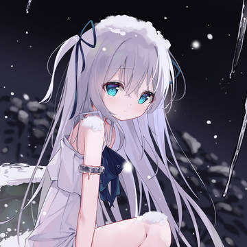 vacuum, snow, young girl / 无题