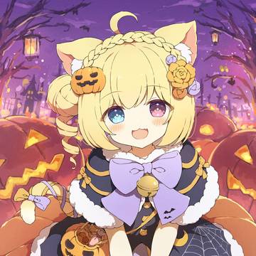 skeb, girl, halloween / skeb