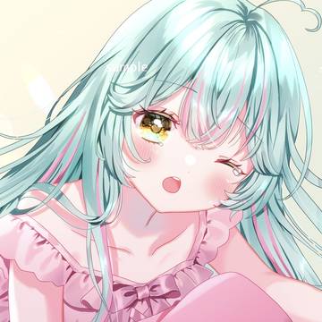 virtual YouTuber, virtual YouTuber, green hair / 雨音けろ様OPお写真