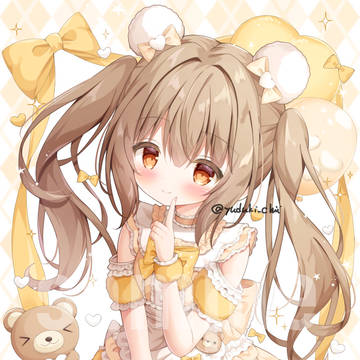 girl, young girl, twin ponytails / 【お仕事】熊ノ実にも様生誕祭イラスト