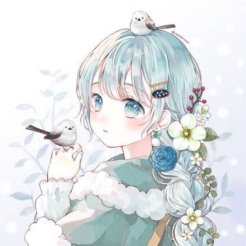 original, girl, creation / シマエナガと一緒