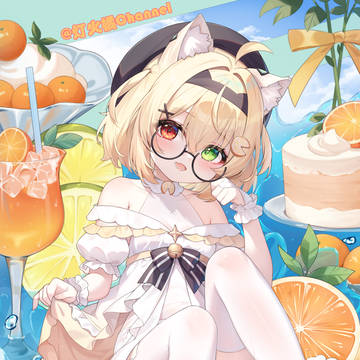 girl, loli, White silk pantyhose / 一只橘猫