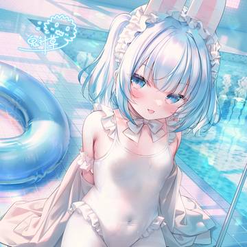 swimsuit, white tights, bunny girl / 瑟露琳