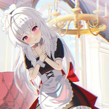 girl, white hair, young girl / メイドクラーラ