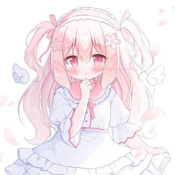 girl, moe, pink hair / 「もうすぐ春ですね」