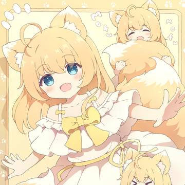 girl, beast ears / もふもふ🦊 / April 28th, 2025