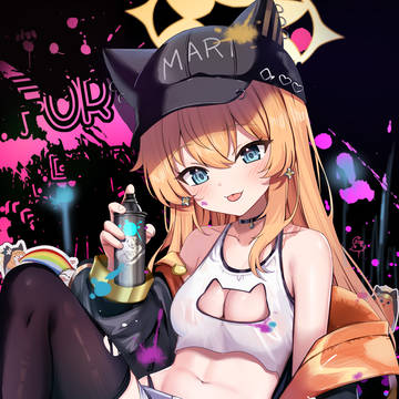 BlueArchive, Mari Iochi, girl / 街頭風