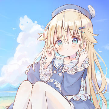 girl, Skeb, frills / (＾▽＾)