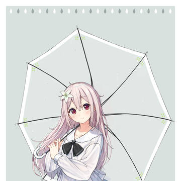 girl, dress, white dress / 梅雨の季節