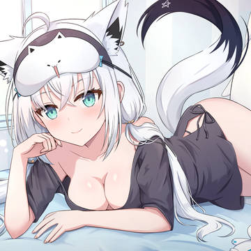 girl, fox ears, Hololive / 白上フブキ