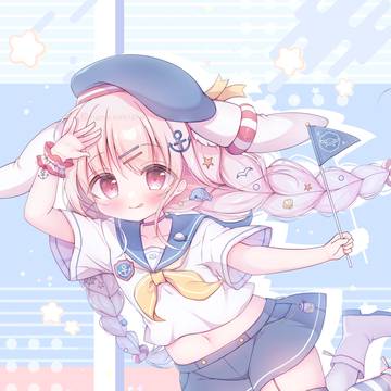 moe, virtual YouTuber, virtual YouTuber / 「マリンセーラーで出航～っ！🚩⚓」