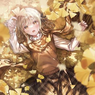 blonde, autumn, ginkgo / 「秋、見つけた。」
